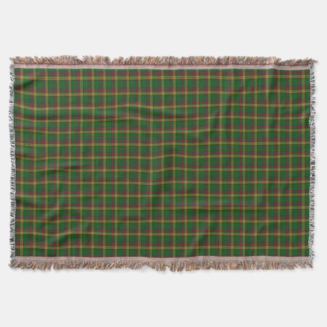 Scottish Clan MacMillan Tartan Throw Blanket (Front)