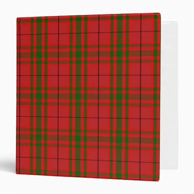 Scottish Clan MacNab Tartan Plaid 3 Ring Binder (Front/Inside)