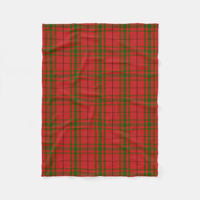 Scottish Clan MacNab Tartan Plaid Fleece Blanket (Front)