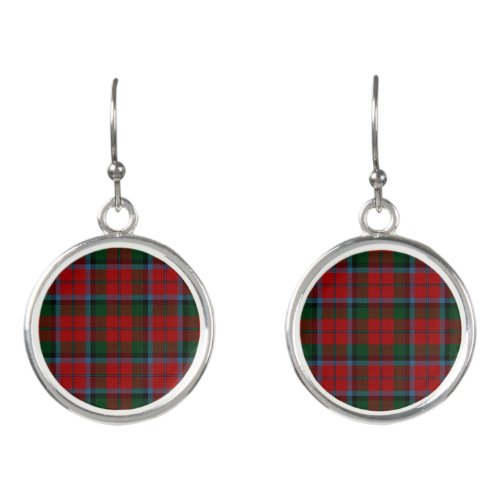 Scottish Clan MacNachtan McNaughton Tartan Plaid Earrings