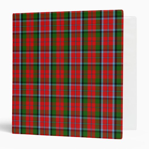 Scottish Clan MacNaughton Tartan Plaid 3 Ring Binder