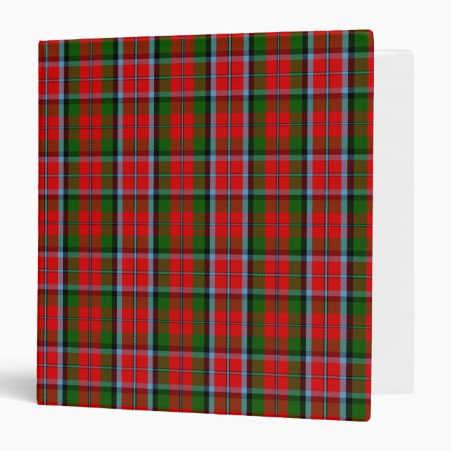 Scottish Clan MacNaughton Tartan Plaid 3 Ring Binder (Front/Inside)