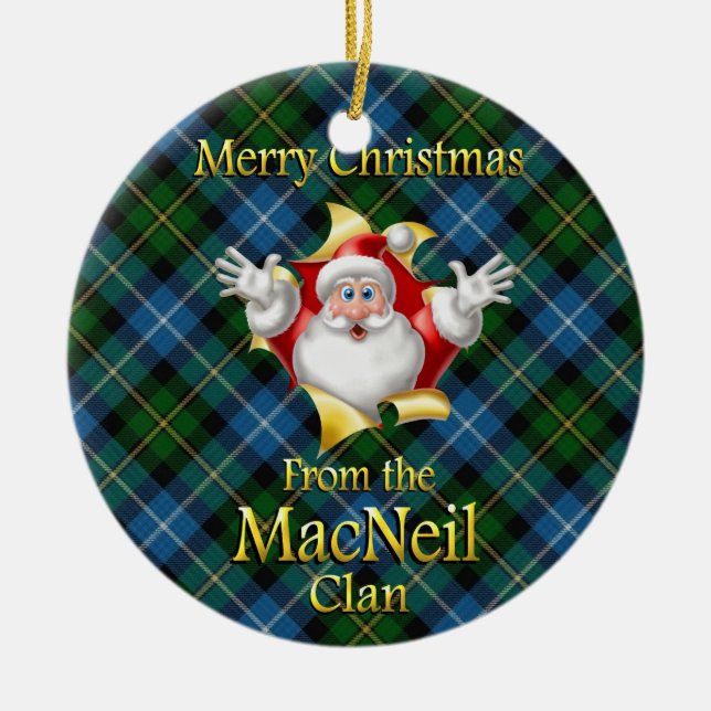 Scottish Clan MacNeil Christmas Ornament (Front)