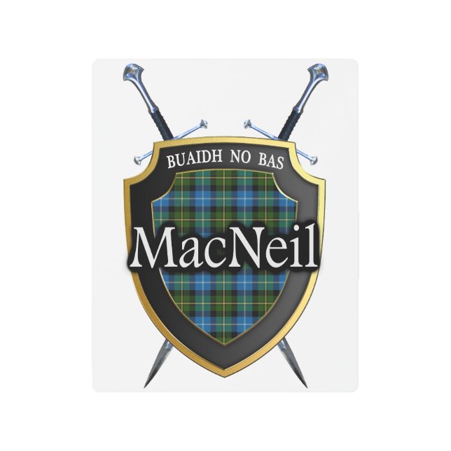 Scottish Clan MacNeil Tartan Accents Metal Print (Front)