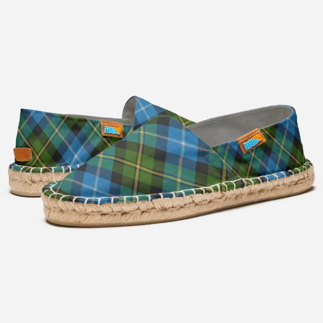 Scottish Clan MacNeil Tartan Plaid Espadrilles (Angled)