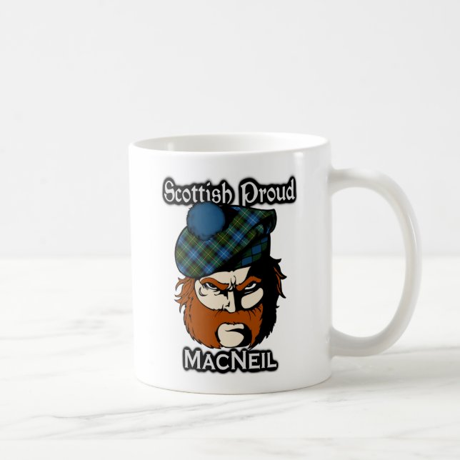 Scottish Clan MacNeil Tartan Scottish Coffee Mug (Right)