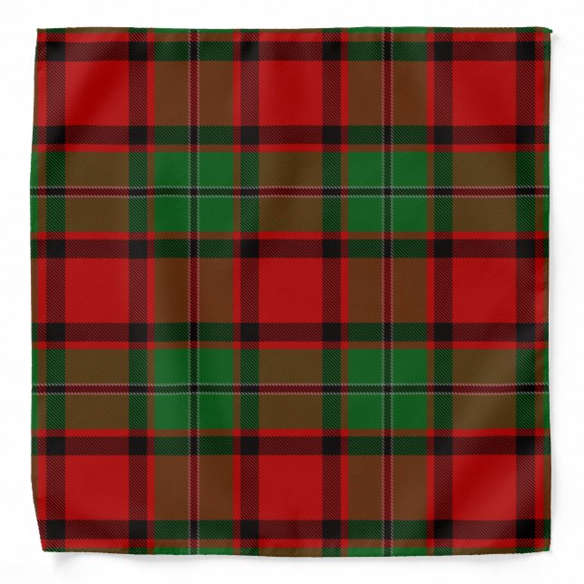 Scottish Clan MacPhail Tartan Plaid Bandana (Front)
