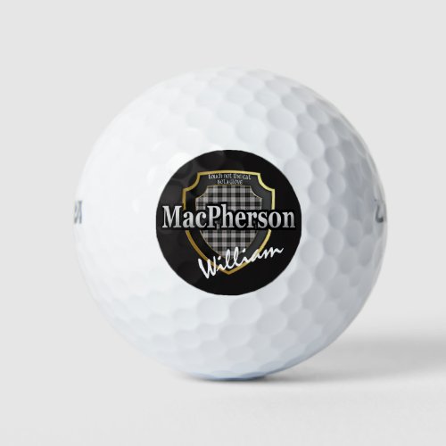 Scottish Clan MacPherson Personalize Your Name Golf Balls