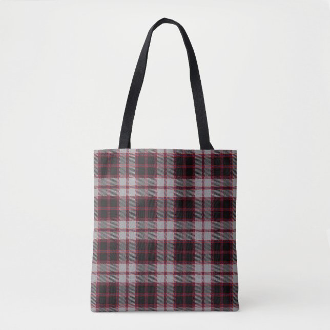 Scottish Clan MacPherson Tartan Plaid Tote Bag (Front)