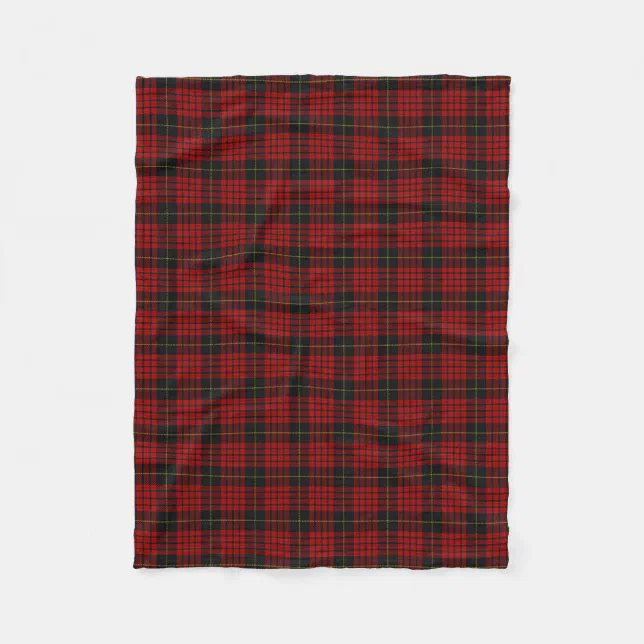 MacQueen Modern Tartan Crest Blanket Wave Style