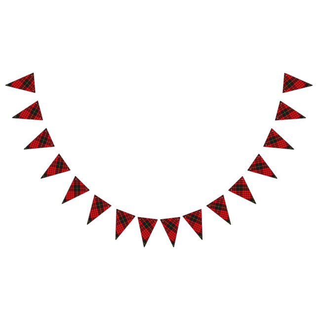 Scottish Clan MacQueen Tartan Bunting Flags (All)