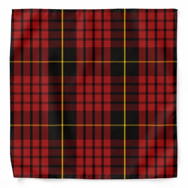 Scottish Clan MacQueen Tartan Plaid Bandana (Front)