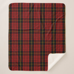 Scottish Clan MacQueen Tartan Plaid Sherpa Blanket