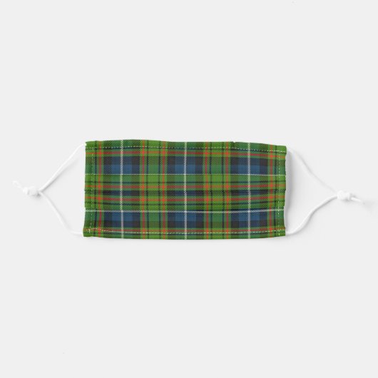 Scottish Clan MacRae Hunting Tartan Plaid Adult Cloth Face Mask (Front, Folded)