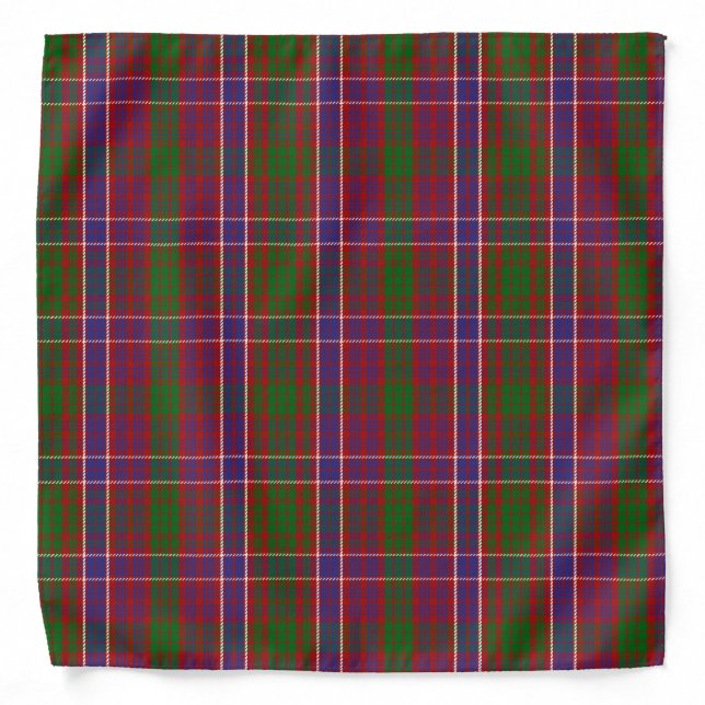 Scottish Clan MacRae Tartan Plaid Bandana (Front)