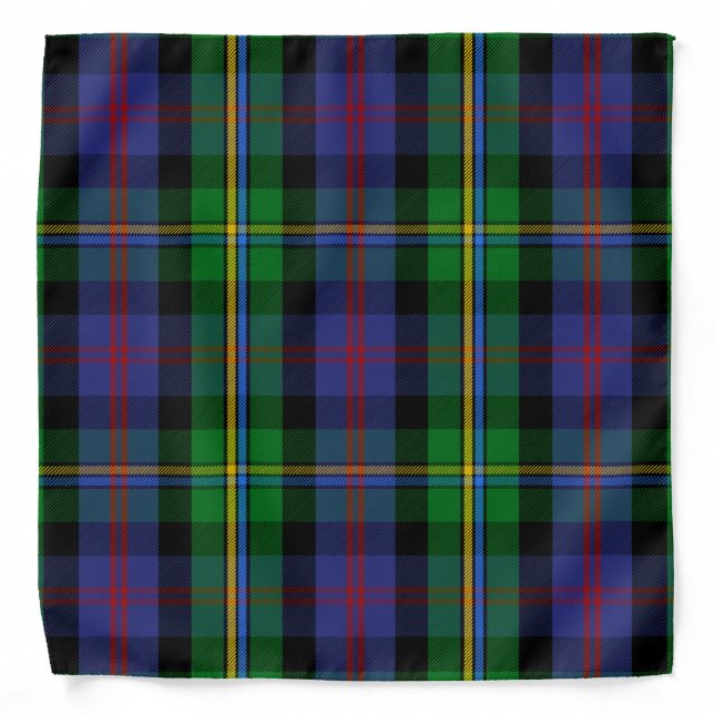 Scottish Clan Malcolm Tartan Plaid Bandana (Front)