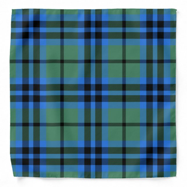 Scottish Clan Marshall Tartan Plaid Bandana (Front)