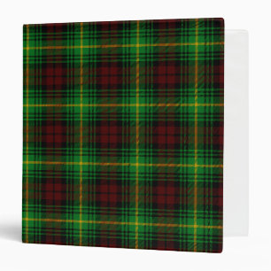 Scottish Clan Martin Tartan Plaid 3 Ring Binder