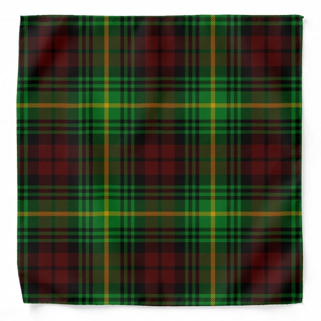 Scottish Clan Martin Tartan Plaid Bandana (Front)
