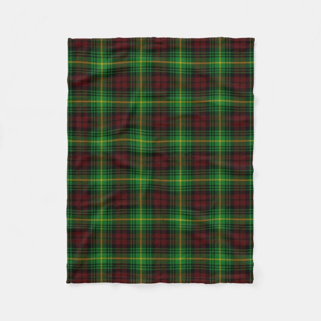 Scottish Clan Martin Tartan Plaid Fleece Blanket (Front)