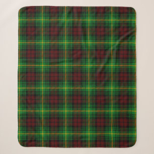 Scottish Clan Martin Tartan Plaid Sherpa Blanket