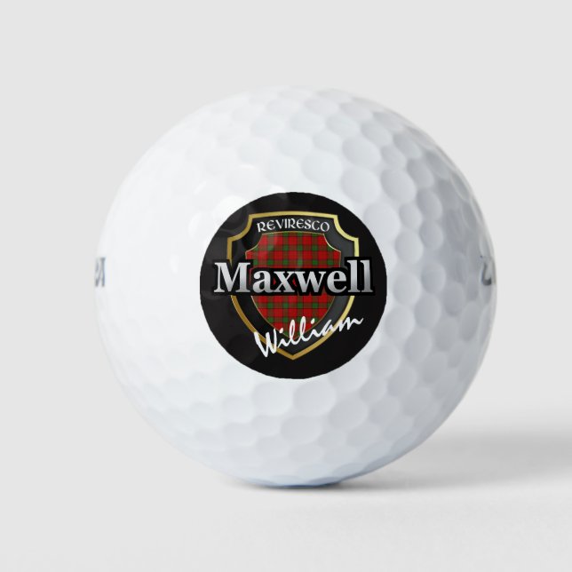 Scottish Clan Maxwell Personalize Your Name Golf Balls (Front)