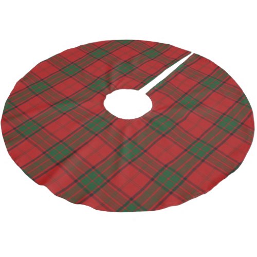 Scottish Clan Maxwell Red Green Tartan Brushed Polyester Tree Skirt