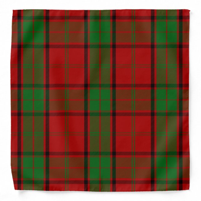 Scottish Clan Maxwell Tartan Plaid Bandana (Front)