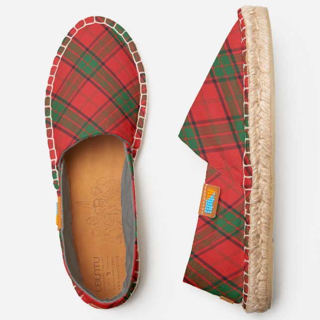 Scottish Clan Maxwell Tartan Plaid Espadrilles (Side)