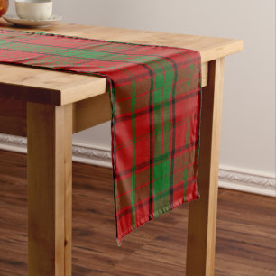 Scottish Clan Maxwell Tartan Plaid Long Table Runner