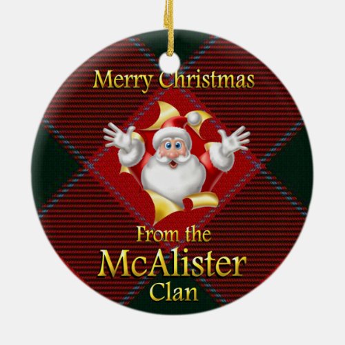 Scottish Clan McAlister Christmas Ornament