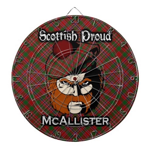 Scottish Clan McAllister Tartan Dartboard