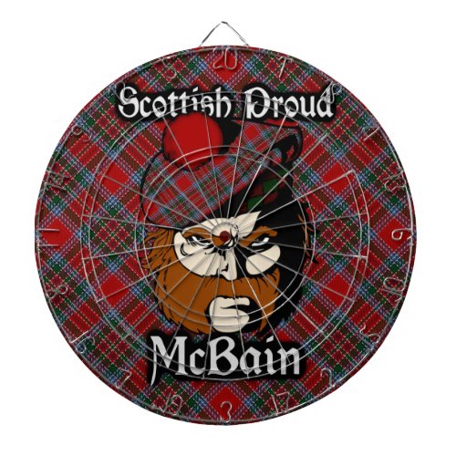 Scottish Clan McBain MacBain Tartan Dartboard