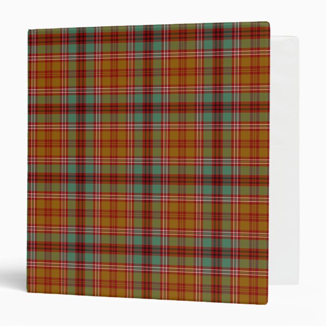 Scottish Clan McCall Tartan Plaid 3 Ring Binder (Front/Inside)