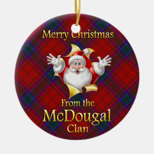 Scottish Clan McDougal Christmas Ornament