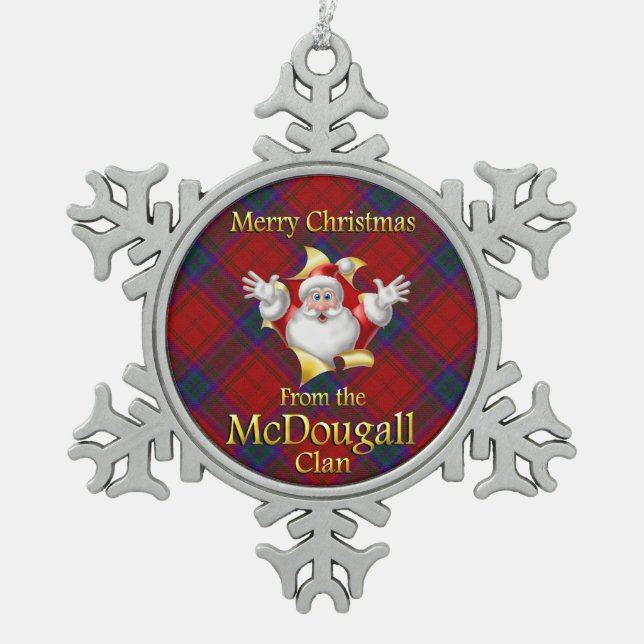 Scottish Clan McDougall Christmas Ornament (Front)