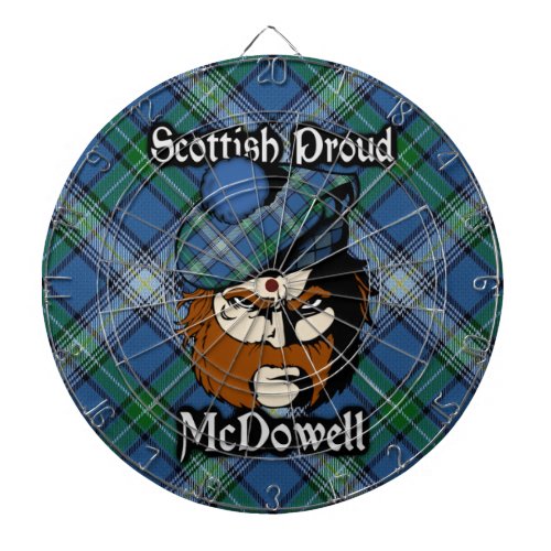 Scottish Clan McDowell Tartan Dartboard