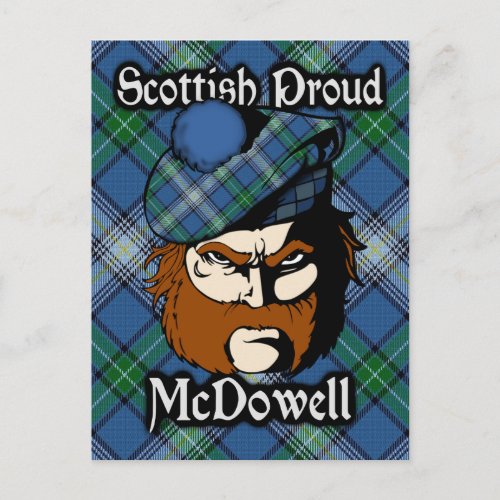 Scottish Clan McDowell Tartan Postcard