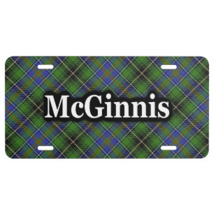 Scottish Clan McGinnis MacInnes Tartan Celebration License Plate