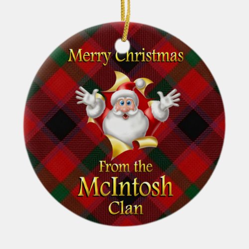 Scottish Clan McIntosh Christmas Ornament