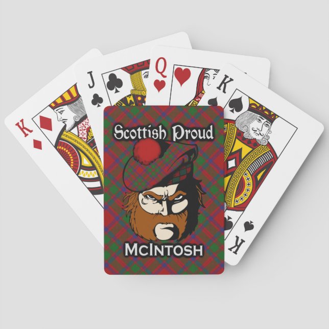 Scottish Clan McIntosh Tartan Deck Poker Cards (Back)