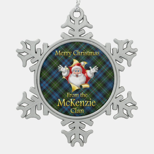 Scottish Clan McKenzie Christmas Ornament (Front)