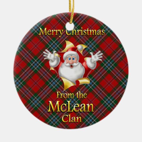 Scottish Clan McLean Christmas Ornament