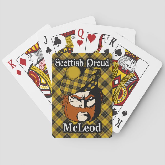 Scottish Clan McLeod Tartan Poker Cards (Back)