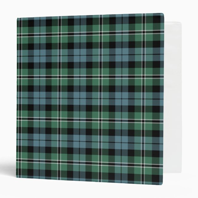 Scottish Clan Melville Tartan Plaid 3 Ring Binder (Front/Inside)