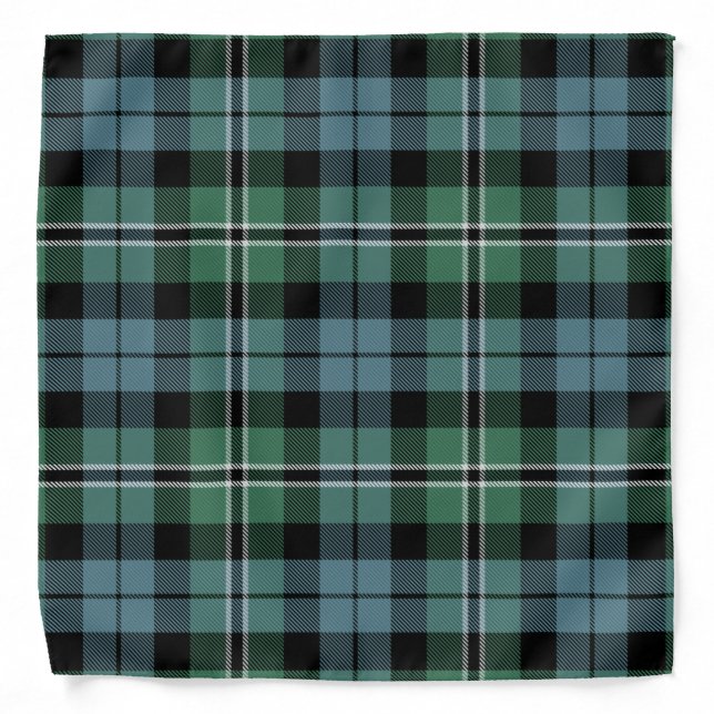 Scottish Clan Melville Tartan Plaid Bandana (Front)