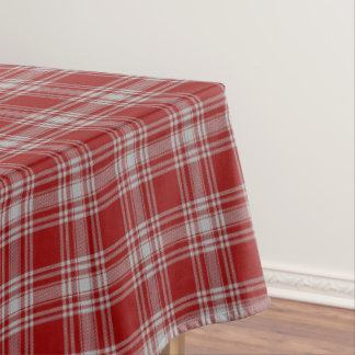Scottish Clan Menzies Red and White Tartan Tablecloth