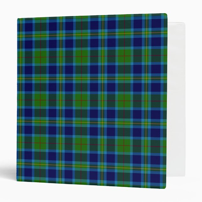 Scottish Clan Miller Tartan Plaid 3 Ring Binder (Front/Inside)