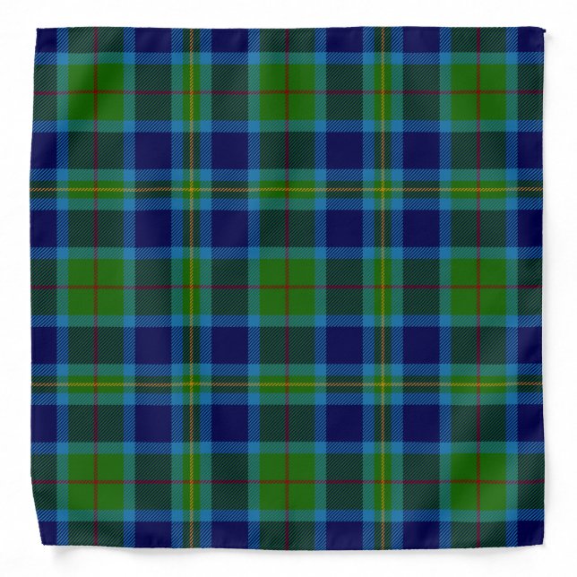 Scottish Clan Miller Tartan Plaid Bandana (Front)