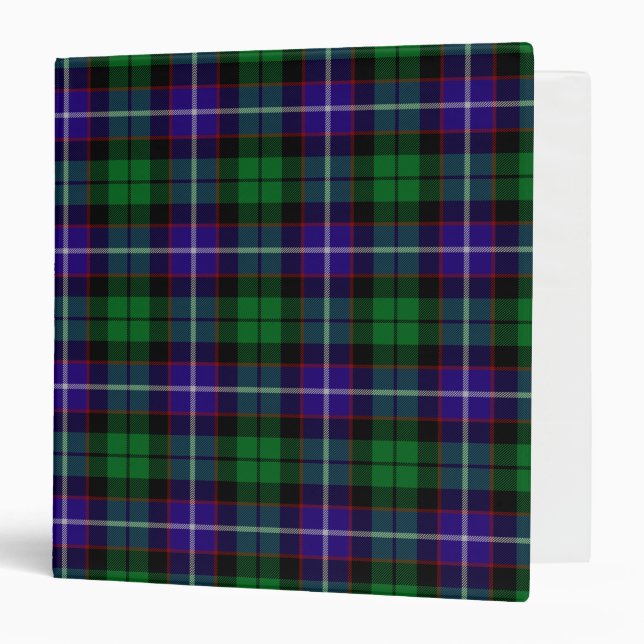 Scottish Clan Mitchell Tartan Plaid 3 Ring Binder (Front/Inside)